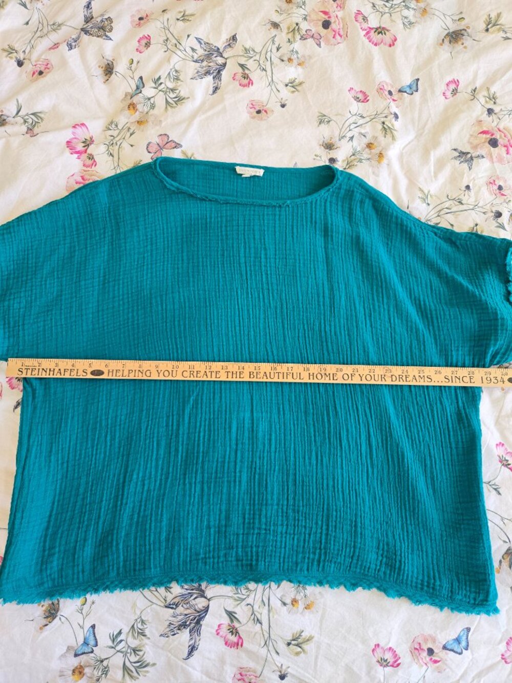 Eileen Fisher Dolman Sleeve Organic Cotton Guaze Top - Picture 5 of 5